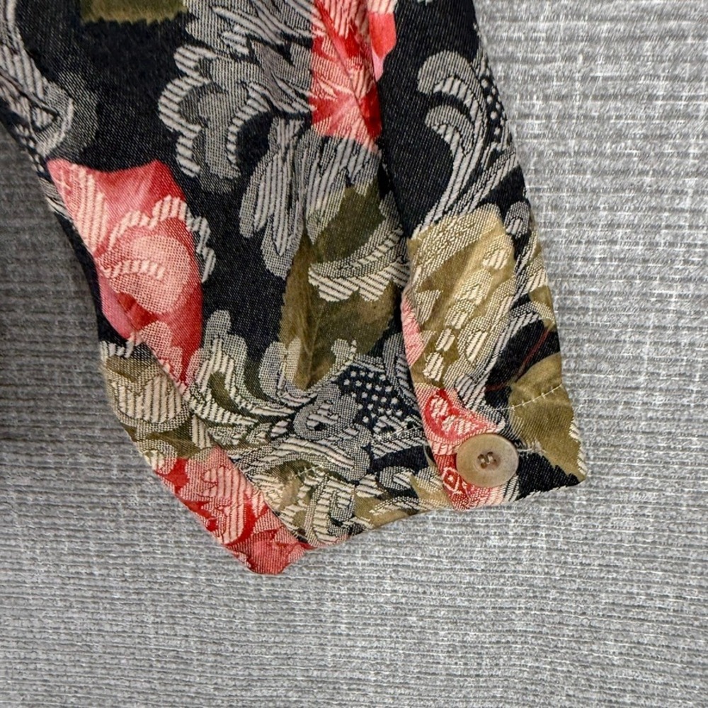 Vintage Coldwater Creek Tapestry Jacket Women XL Floral Woven Boho Cottage - Picture 8 of 10